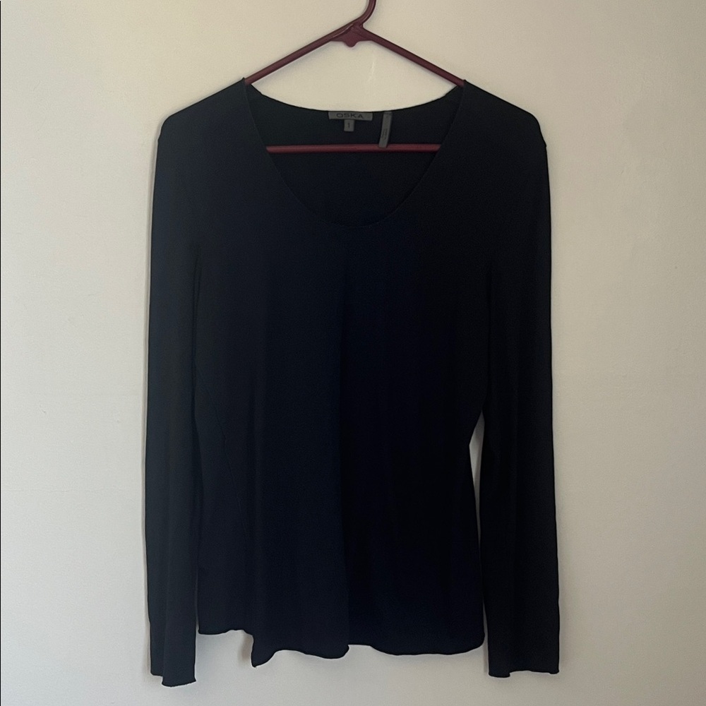 Oska Classic Black Long Sleeve Top Size 1 (small)